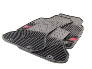 ES#3914 - ZAW179004BLK - All-Weather Rubber Floor Mats - Set Of Four - Black With 'Audi Sport' Logo - (NO LONGER AVAILABLE) - Extremely durable all weather mats set to protect your carpet - Genuine Volkswagen Audi - 