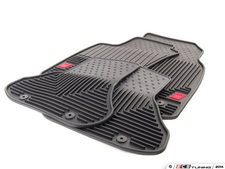 ES#3914 - ZAW179004BLK - All-Weather Rubber Floor Mats - Set Of Four - Black With 'Audi Sport' Logo - (NO LONGER AVAILABLE) - Extremely durable all weather mats set to protect your carpet - Genuine Volkswagen Audi - 