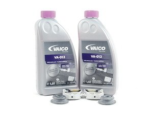 ES#2582095 - 1K0121367FKT2 - Radiator Installation Kit - Upper and lower mounts plus 3 liters of G13 coolant - Assembled By ECS - Audi Volkswagen