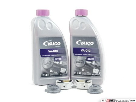 ES#2582095 - 1K0121367FKT2 - Radiator Installation Kit - Upper and lower mounts plus 3 liters of G13 coolant - Assembled By ECS - Audi Volkswagen