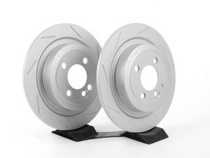 ES#2539243 - 342389SLTGMTLRKT - Rear Slotted Brake Rotors - Pair 11.02" (280x10) - (NO LONGER AVAILABLE) - Featuring GEOMET protective coating. - ECS - 