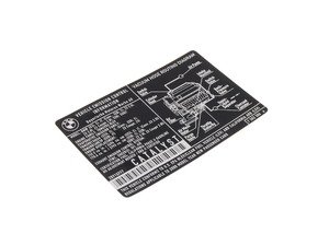 ES#185017 - 71227502586 - LABEL - Genuine BMW - BMW