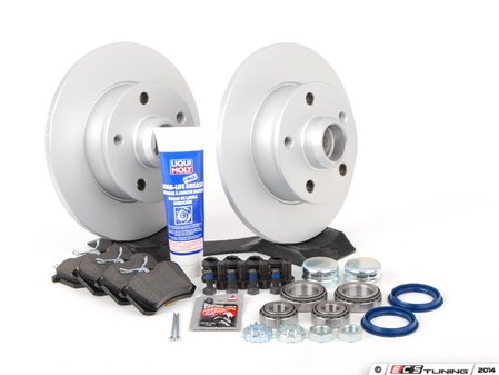 ES#2697653 - 357615601B - Rear Brake Service Kit - Featuring Meyle brake rotors and ECS DD23 ceramic brake pads. - Assembled By ECS - Volkswagen