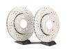 ES#2167518 - 8N0615601BKT5 -  Rear Cross Drilled & Slotted Brake Rotors - Pair (256x22) - (NO LONGER AVAILABLE) - Featuring GEOMET  protective coating. - ECS - Audi Volkswagen