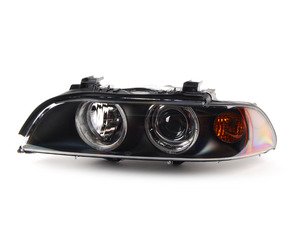 ES#172666 - 63126900199 - Halogen Headlight Assembly - Left - Halogen headlight with genuine BMW angel eyes. Amber cover over turn signal bulb - Genuine BMW - BMW