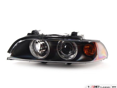 ES#172666 - 63126900199 - Halogen Headlight Assembly - Left - Halogen headlight with genuine BMW angel eyes. Amber cover over turn signal bulb - Genuine BMW - BMW