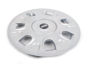 ES#65869 - 36136785977 - Wheel Cover For Steel Wheel - Silver - Priced Each - MINI wheel / hub caps with logo 15" - Genuine MINI - MINI