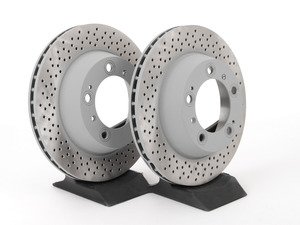 ES#2535841 - 98635240301KT - Rear Brake Rotors - Pair 11.77" (299mm) - Rear axle fitment - Both left and right - Sebro - Porsche