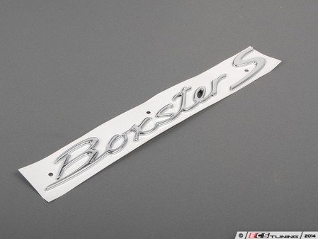 ES#1475248 - 98755903702 - "Boxster S" Logo - High Gloss Chrome For RS60 Spyder - Boxster S emblem for rear decklid - Genuine Porsche - Porsche