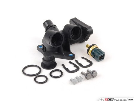 ES#2804121 - 058121132KT - Cooling Flange Replacement Kit - Cure the common coolant leak coming from the back of your engine compartment - Assembled By ECS - Audi