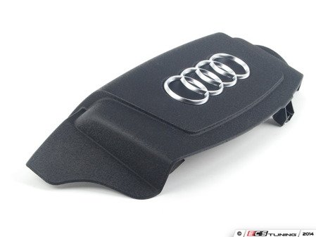 ES#280633 - 06E103926B - Engine Cover - Rear - Rear portion engine cover complete with Audi rings emblem - Genuine Volkswagen Audi - Audi