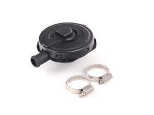ES#2804359 - 077103245BKT4 - Pressure Control Valve (PCV) - Also called the "breather valve" or "oil separator". Includes hose clamps - Assembled By ECS - Audi Volkswagen