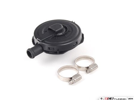 ES#2804359 - 077103245BKT4 - Pressure Control Valve (PCV) - Also called the "breather valve" or "oil separator". Includes hose clamps - Assembled By ECS - Audi Volkswagen