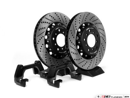 ES#2840902 - 000505ECS02KT4 - CSL Big Brake Upgrade Kit (345x28) - Upgrade to ECS 2-piece E46 M3 CSL rotors for increased brake torque and thermal capacity. Reuse your existing calipers, pads, lines, and hardware! - ECS - BMW