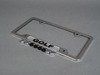 ES#2684412 - 5G0071801 - Golf License Plate Frame - Polished - Stainless steel plate frame featuring the Golf script - Genuine Volkswagen Audi - Volkswagen
