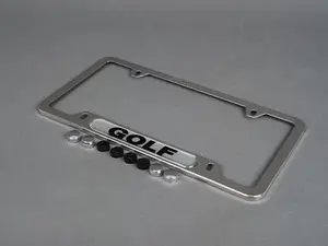 Golf License Plate Frame - Polished