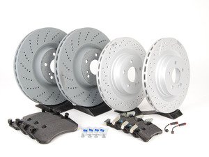 ES#2762430 - 000421201207KT2 - Front & Rear Brake Service Kit - Featuring Genuine Mercedes-Benz Rotors And Pads - Genuine Mercedes Benz - Mercedes Benz