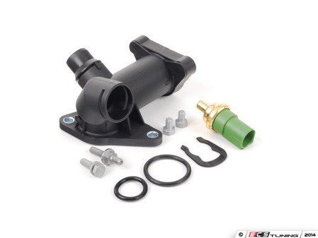 ES#2804114 - 058121132CKT - Cooling Flange Replacement Kit - Cure the common coolant leak coming from the back of your engine compartment - Assembled By ECS - Audi