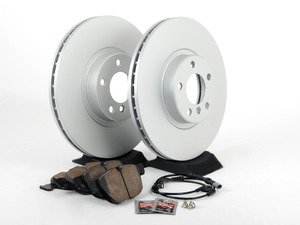 ES#2777485 - 34116793244KT7 - Front Brake Service Kit  - Featuring ECS V5 coated rotors and ECS DD23 "Daily Driver" ceramic pads. - Assembled By ECS - BMW