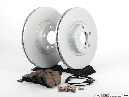 ES#2777485 - 34116793244KT7 - Front Brake Service Kit  - Featuring ECS V5 coated rotors and ECS DD23 "Daily Driver" ceramic pads. - Assembled By ECS - BMW