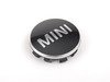 ES#2728722 - 36136857149 - MINI Wheel Center Cap w/ Chrome - Priced Each - F56+ MINI Logo wheel caps - for factory exposed lug nuts - Genuine MINI - MINI