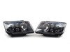 ES#9587 - FKFS4013 - Angel Eye Projector Headlight Set - Black - (NO LONGER AVAILABLE) - With fog lights, with clear turn signals - FK - 