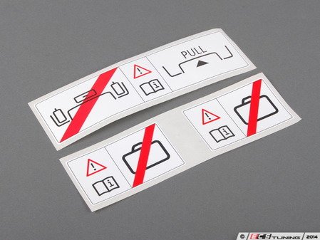 ES#121978 - 51474195470 - E93 WARNING LABEL - Genuine BMW - BMW
