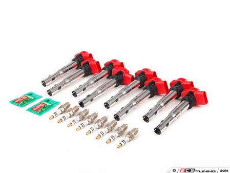 ES#2561478 - 06E905115EKT4 - Ignition Service Kit - Includes eight OE coils and Bosch spark plugs - Assembled By ECS - Audi