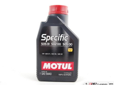 ES#261371 - 842411 - Specific 505.01 / 502.00 Engine Oil (5w-40) - 1 Liter - (NO LONGER AVAILABLE) - 100% Synthetic engine oil designed around your Volkswagen & Audi engine. This oil is designed to handle the long oil change intervals recommended in your owners manual. - Motul - 