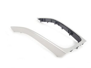 ES#2556826 - 8K0863305SAR8 - Center Console Trim Frame - Aluminium Trigon  - This trim piece surrounds the shifter assembly or MMI controls on the center console - Genuine Volkswagen Audi - Audi