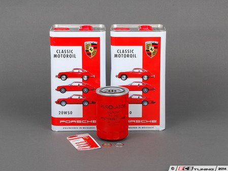 ES#2539491 - 93010776401KT - Air-Cooled 911 Oil Change Kit 20w-50 - Featuring Genuine Purolator Oil Filter and Genuine 20w-50 Mineral Oil - Genuine Porsche - Porsche