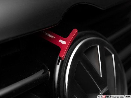 ES#2748847 - 4200ECS02A-03 - Billet Aluminum Hood Pull Release Rod - Red Anodized - Billet aluminum hood release replacement for plastic OEM hood pull - ECS - 