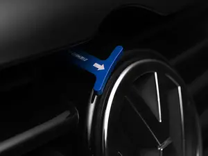 Billet Aluminum Hood Pull Release Rod - Blue Anodized