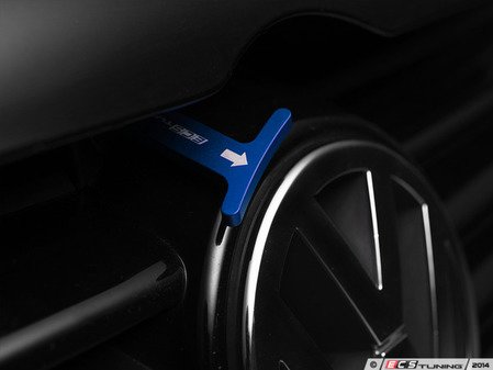 ES#2748845 - 4200ECS02A-04 - Billet Aluminum Hood Pull Release Rod - Blue Anodized - Billet aluminum hood release replacement for plastic OEM hood pull - ECS - Volkswagen