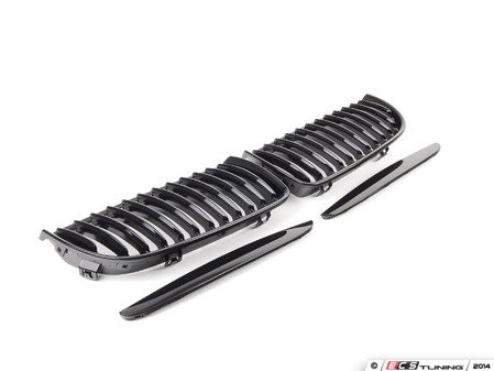 ES#2777231 - BM01-9003-A-BK - Blackout Grille Set - Gloss Black - E90 - Add style and individuality to your BMW in minutes! - ECS - BMW