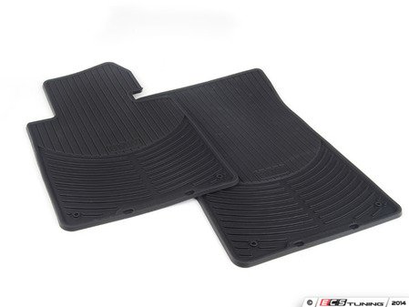 ES#2608675 - 82550151192KT - All Weather Rubber Floor Mat Set - Black - Complete set of four with hardware - Genuine BMW - BMW