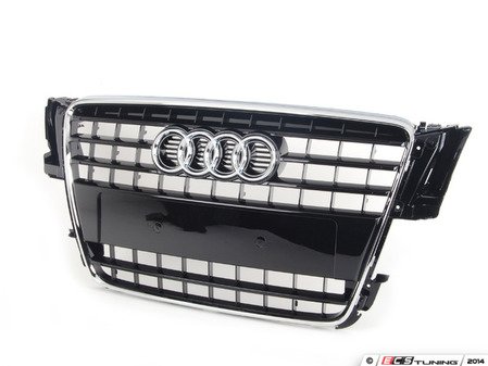 ES#517603 - 8T0853651ET94 - Grille Assembly - Glossy Black - Includes the chrome Audi rings - Genuine Volkswagen Audi - Audi