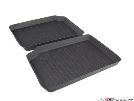 ES#2530954 - 82112290556 - Rear Floor Mat Liners Black - Set - All Weather Floor Mats - Genuine MINI - MINI