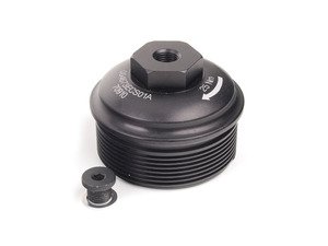 ES#2804146 - 004673ECS01-01 -  Billet Aluminum oil filter housing - Black Anodized - Upgrade to a more durable and attractive, billet oil filter housing - ECS - Audi Volkswagen