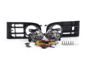 ES#2718438 - 1K0998009 - Fog Light Conversion Kit - 3 Bar Grille - Complete fog light installation kit for your MKV Rabbit - Includes bulbs - Assembled By ECS - Volkswagen