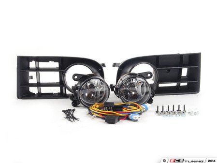 ES#2718438 - 1K0998009 - Fog Light Conversion Kit - 3 Bar Grille - Complete fog light installation kit for your MKV Rabbit - Includes bulbs - Assembled By ECS - Volkswagen