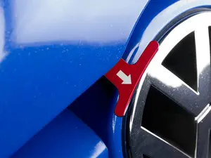 Billet Aluminum Hood Pull Release Rod - Red Anodized