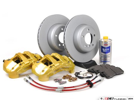 ES#2795554 - 34110444738KT4 - Front 6-Piston Big Brake Kit (338x26) - Upgrade to ECS V5 1-piece coated rotors and 6-piston calipers with ECS DD23 Daily Driver pads - Assembled By ECS - BMW