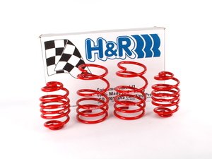 ES#11802 - 50424-88 - Race Springs Set - Aggressive lowering and spring rates to optimize on-track handling. Average lowering of 2.0"F & 1.3"R. - H&R - BMW