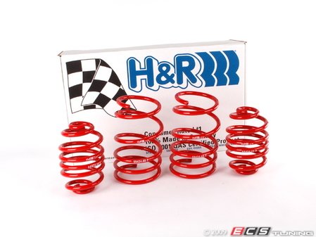 ES#11802 - 50424-88 - Race Springs Set - Aggressive lowering and spring rates to optimize on-track handling. Average lowering of 2.0"F & 1.3"R. - H&R - BMW