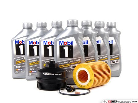 ES#2794946 - M5XOCIM1KT - Mobile1 Oil Change Kit / Inspection I - Upgraded to include Mobil 1 0w-40 synthetic oil, an ECS magnetic drain plug, and Billet Aluminum Oil Filter Cap - Assembled By ECS - BMW