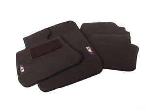 ES#2498824 - 82112293533 - E92 M3 ///M3 Carpeted Floor Mats - Black - Complete set of four embroidered with M3 logo - Genuine BMW - BMW