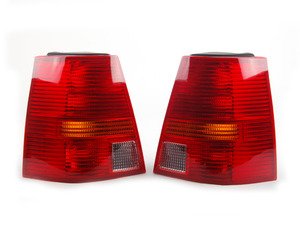 ES#2784510 - 1J9998001 - Golf Variant Tail Light Set - Tail lights from the European Golf Variant model with red/red/amber/red lenses that fit all MK4 Jetta Wagons - TYC - Volkswagen
