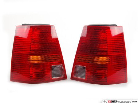 ES#2784510 - 1J9998001 - Golf Variant Tail Light Set - Tail lights from the European Golf Variant model with red/red/amber/red lenses that fit all MK4 Jetta Wagons - TYC - Volkswagen