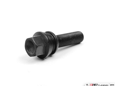 ES#2588139 - PS19D42-MW-ZN - Black Extended Length Wheel Bolt - Priced Each - Replace your rusted and weathered stock lug bolts with a stylish alternative - 57mm shaft (42mm length under seat) - ECS - Audi Volkswagen Porsche